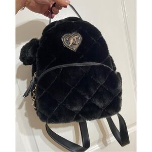 NWOT Juicy Couture Fuzzy Backpack with Pompom